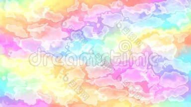 彩色彩色动画背景视频-彩色彩虹光谱全彩色